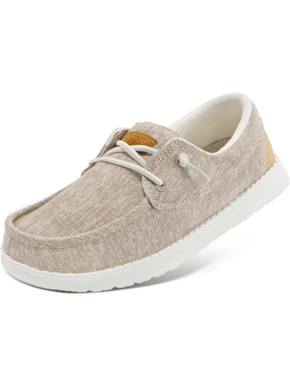 Women's Brownness Canvas Breathable Adjustable Laces Lightweight Loafers Shoes